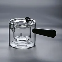 Боковая деревянная ручка кипящий чайник может фильтровать деревянной ручкой чайный набор высокого бора кремния Электрический таолу чайный набор