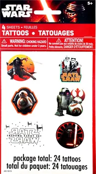 

4pcs Star Wars The Force Awakens BB-8 Colorful Tattoo Sticker For Gift To Children Kids Tattoo for Kids