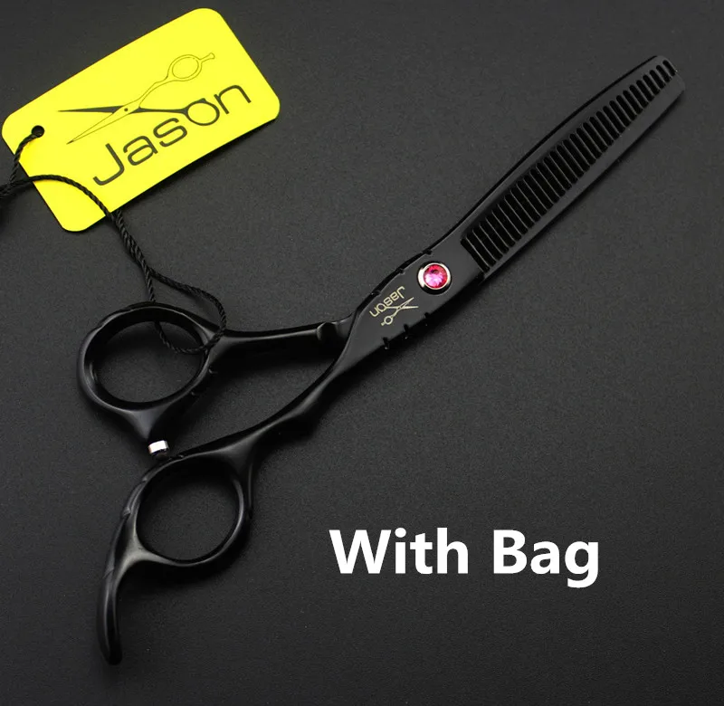 321#5,5 ''бренд Jason Высший сорт Парикмахерские ножницы 440C Профессиональные Парикмахерские ножницы филировочные ножницы для волос - Цвет: One Thinning Add Bag