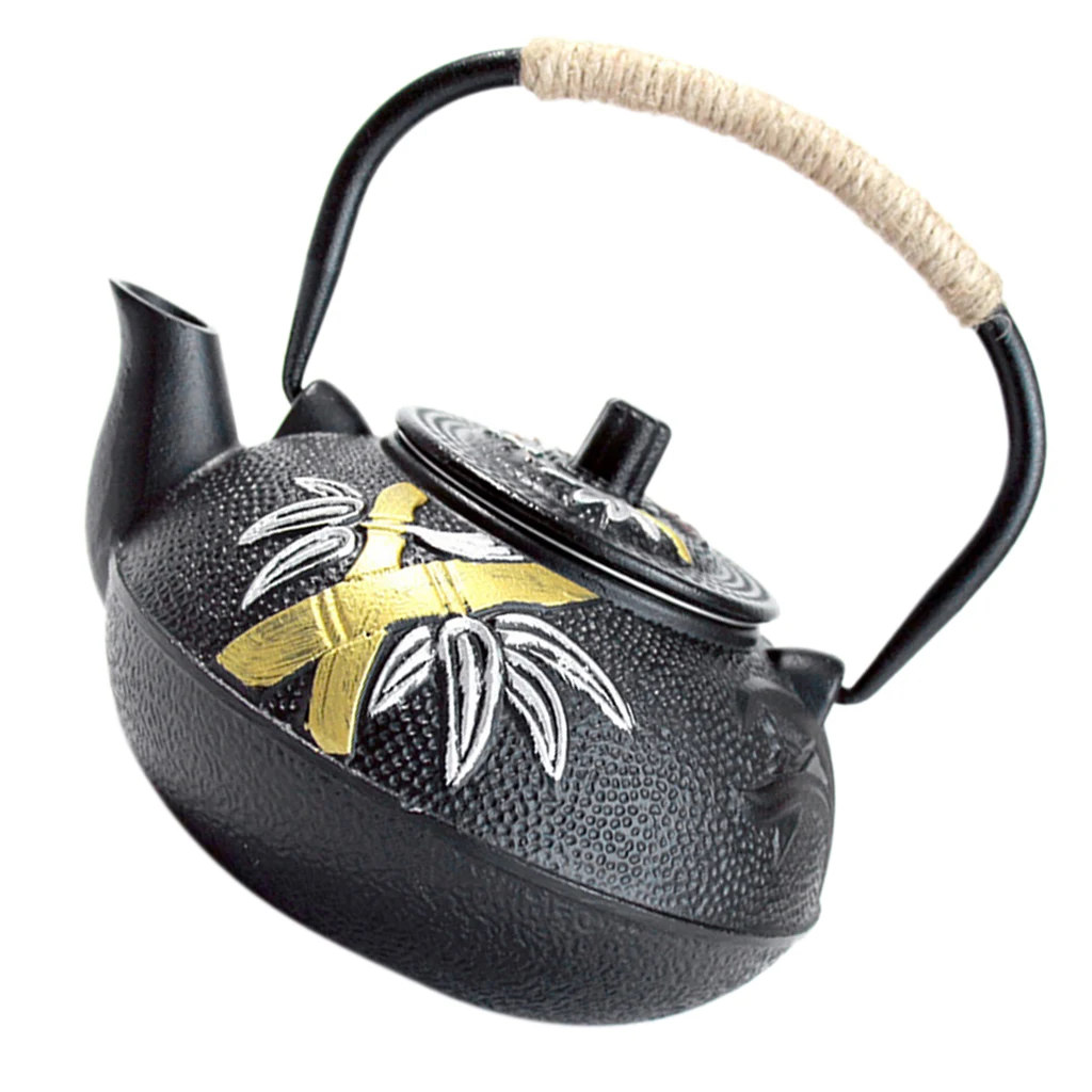  Durable Japanese Cast Iron Kettle Tetsubin Teapot Pine Bamboo Plum Cat