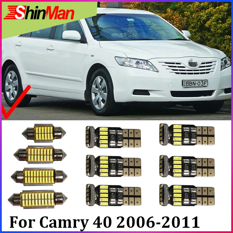 

ShinMan 12x Error Free LED Master Car light Interior Light LED Conversion Kit For Toyota Camry 40 2006-2011 Accessories
