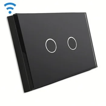 

Bseed Wireless Touch Switch 2 Gang 1 Way Touch Dimmer With Remote Control Black Dimmable Switch Us Au