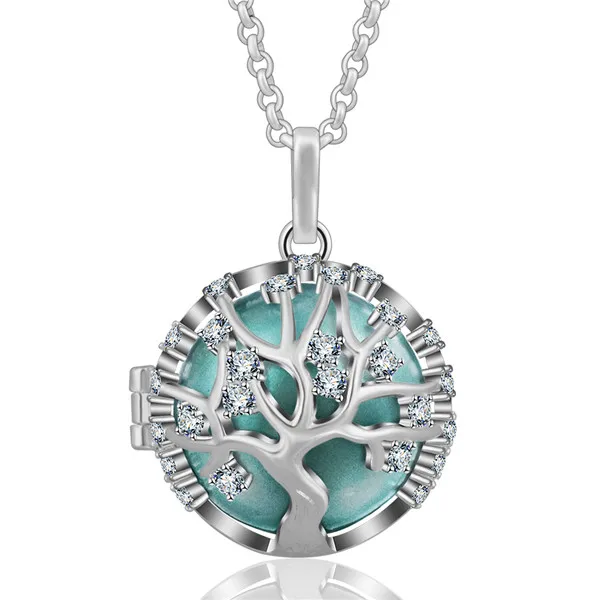 26 Eudora Harmony Древо жизни Кристальный медальон клетка кулон Necklce femme colgante подвешиваемый кулон призывающий ангелов звуки и украшением в виде шара - Окраска металла: 26