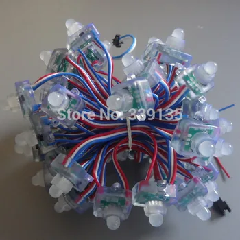 

Square Shape 12mm UCS1903 LED Module light , full color; 50pcs a string, DC5V input, Waterproof IP68, led pixel string module