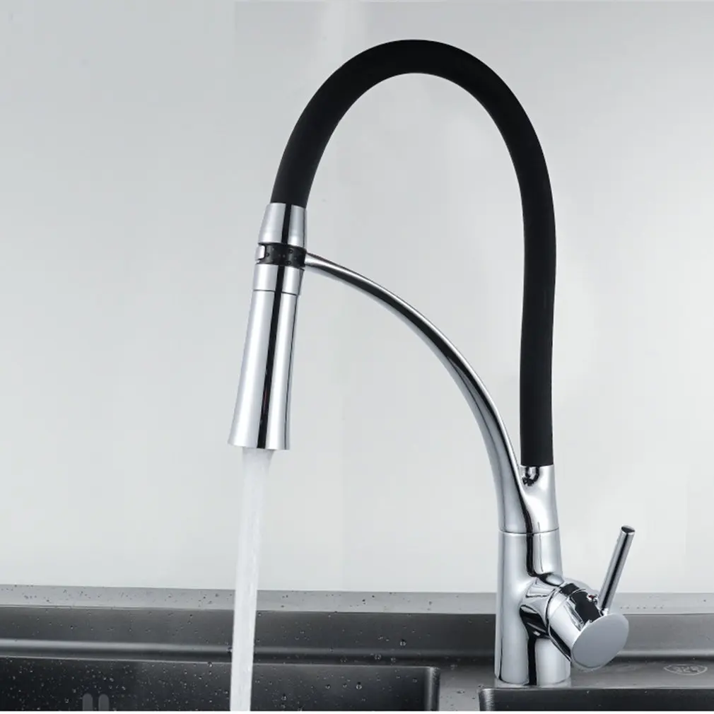 

Kitchen Sink Full Copper Faucet Color Pull-out Kitchen Dish Hot And Cold Faucet