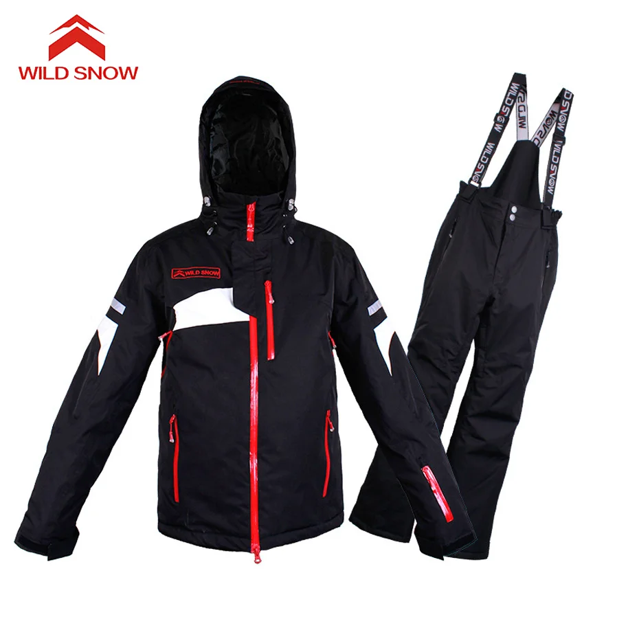 البرية الثلوج المهنية بدلة تزلج للماء صامد للريح الشتاء الثلوج الدعاوى الذكور الشتاء التزلج على الجليد سترة السراويل مجموعات العلامة التجا...