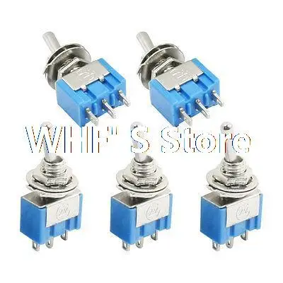 5 Pcs AC 125V 6A SPDT 3 Pin ON/OFF/ON Latching Control Toggle Switches | Обустройство дома