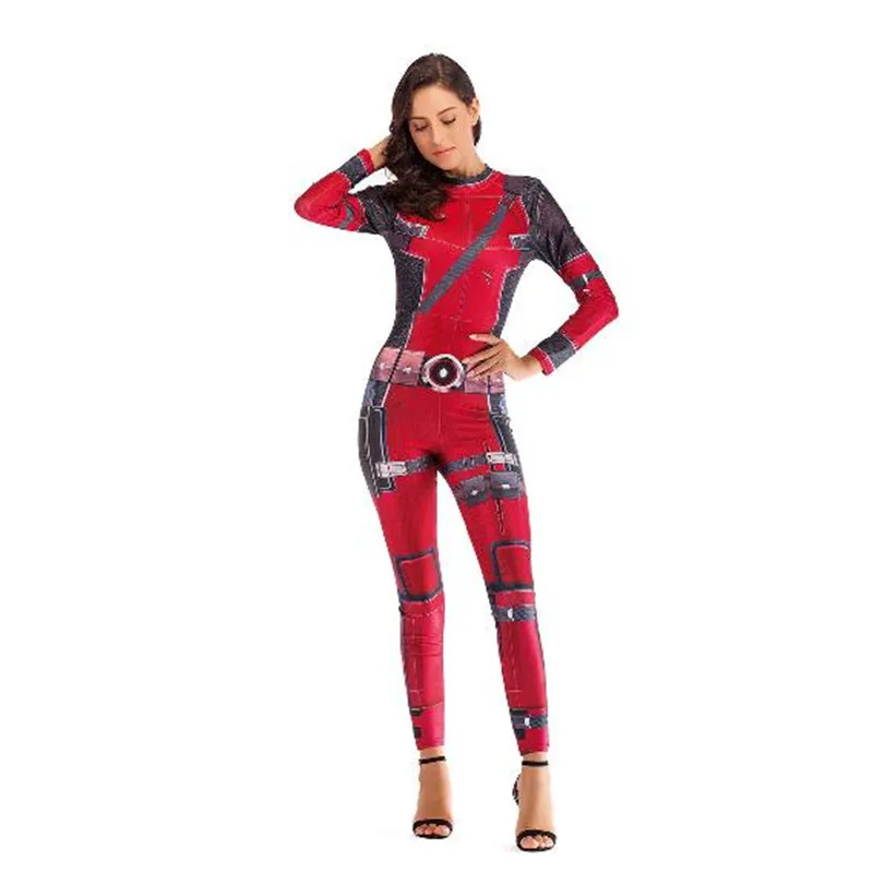 

Movie Deadpool Bodysuit Suit Cosplay Costume Halloween For Woman Jumpsuits