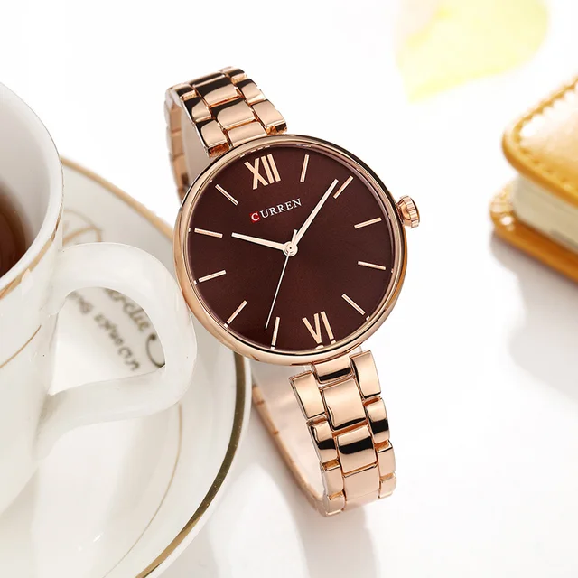 CURREN 9017 New Women Watches Luxury Brand Watch Rose Gold Women Quartz Clock Cr CURREN 9017 New Women Watches Luxury Brand Watch Rose Gold Women Quartz Clock Cr