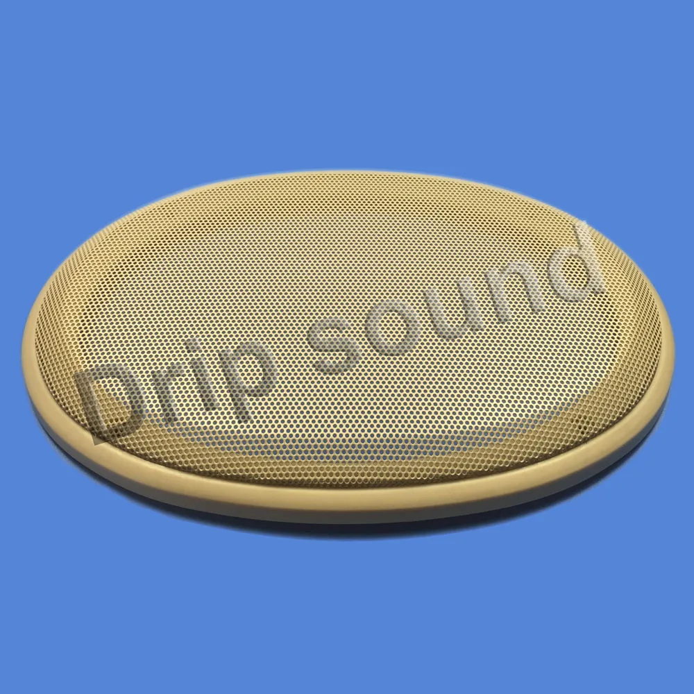 

For 6"x9" 6x9 inch Car Audio Speaker Conversion Net Cover Decorative Circle Metal Mesh Grille Protection #Beige