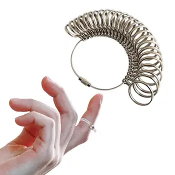 

Hot US UK EU Metal Finger Ring Gauge Sizer Jewelry Making Size Measuring Tools Set Ring Ring Tool Ring Measuring Ring Ring Tool