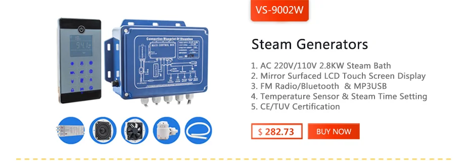 Настенный стиль AC110V 3 кВт сауна с полной душевой кабиной Паровая Ванна генератор двигателя сауна спа комната наборы Аксессуары