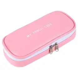 Лидер продаж милые пенал большого размера устойчивые Косметическая школьная сумка кошелек школьные принадлежности канцелярские (розовый)