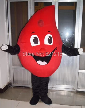 

Red Drop of blood mascot costume Fancy cosplay Dress Halloween fantasia mascot costume for Valentine's Date