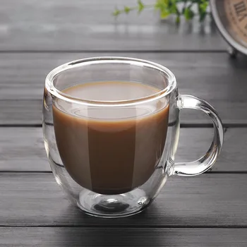 

150ML Double Layers Glass Coffee Cup Tea Mug Handmade Beer Drink Mug Transparent Heat Resistant Drinkware Wholesale