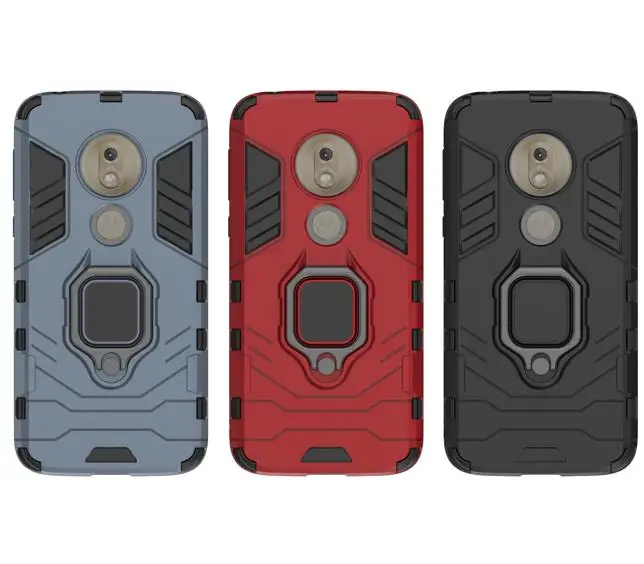 

Conelz For MOTO G7 PLAY Armor Case with Grip Ring Holder Stand 360' Rotatable Magnetic Back Case Cover
