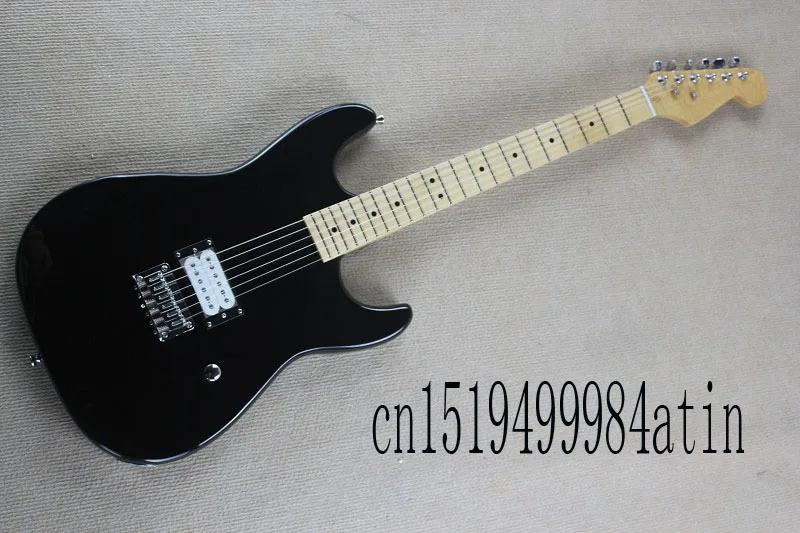 

Free shipping Stratocaster made in usa 6 string black Maple fingerboard Electric Guitar custom body !! @32