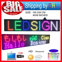 P10 RGB led Scrolling display message board/Outdoor full color LED display/ Support computer USB programmablefor led signs