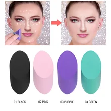 Лидер продаж косой пуховка для пудры; мягкая и удобная обувь Эмульсия для сухой и влажной уборки, косметическая губка спонж для макияжа, со скошеной кромкой, макияжные губки