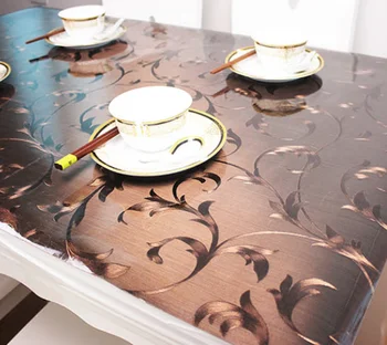 

Transparent Matte PVC Table Cloth Waterproof Oil-proof No-clean Table Cover Simple Table Mat For Home Hotel Banquet LF93