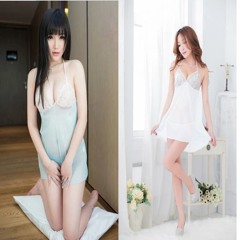 Plus Size 2016 SM Exotic Apparel Women Lace Dress Sexy Halter Hot Erotic Sexy Lingerie Set