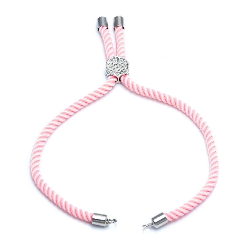 4 шт. 12 цветов черная красная струнная плетеная веревка макраме шнур цепи регулируемые цепочки для изготовления браслетов - Цвет: white