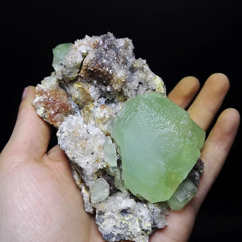 

550g NATURAL Stones and Minerals green Fluorite quartz crystal RARE ORE UNIQUE SPECIMENS