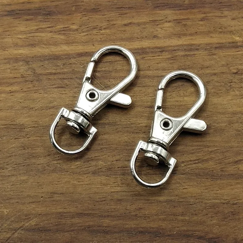 10pcs wholesale Silver rhodium lobster Clasp Clips Key Hook Keychain