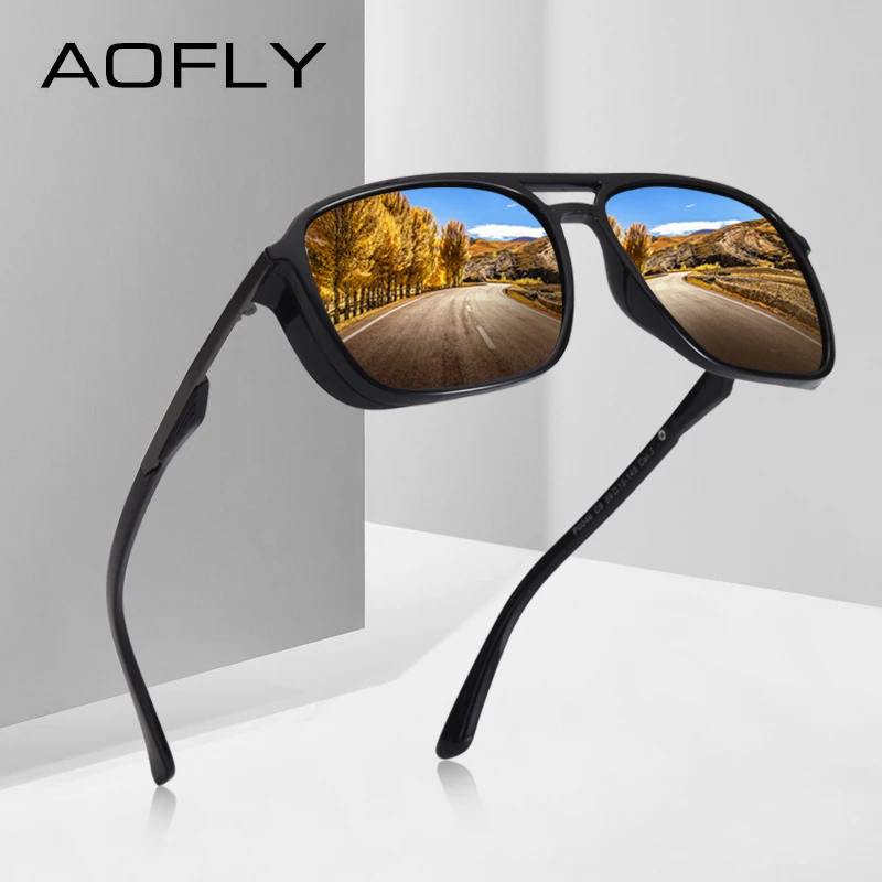 AOFLY, фирменный дизайн, солнцезащитные очки, поляризационные, мужские, панк, винтажные, очки, стимпанк, солнцезащитные очки, Gafas De Sol AF8114