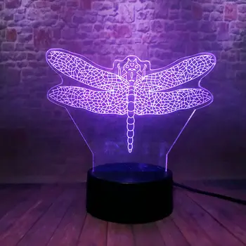 

Dragonfly Figma Juguetes 3D Illusion 7 Colorful Changing Nightlight Vampire Flash Model action & toy figures