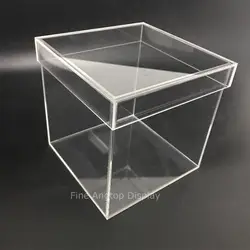 15x15x15 см Пластиковый акриловый квадратный контейнер коробка с Съемная крышка ясно ювелирные изделия подарочная упаковка коробка