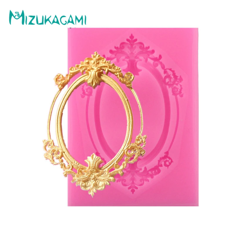 Retro Fashion Lace Frame Shape Cake Decorating Tools Chocolate Mold For Kitchen Baking DIY Fondant Silicone MJ-00895 | Дом и сад