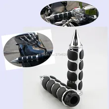 Всплеск Chrome комфорт резиновая Мотоцикл Cruiser велосипед Руль управления для мотоциклов Штыри(") для Harley Kawasaki и т. д. заказ