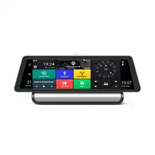 Автомобильный видеорегистратор 1080P Dash Cam 10 дюймов нажатие на экран двойной объектив Dvr с Android Wifi Gps навигация автомобильная камера Авто рекордер Dvr задний Vie
