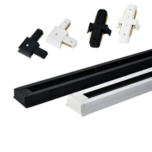 0,5 м/1 м черный белый 2 провода рельс прямой L T крест соединитель для 2 провода трек светильник Светодиодный точечный светильник рельсы