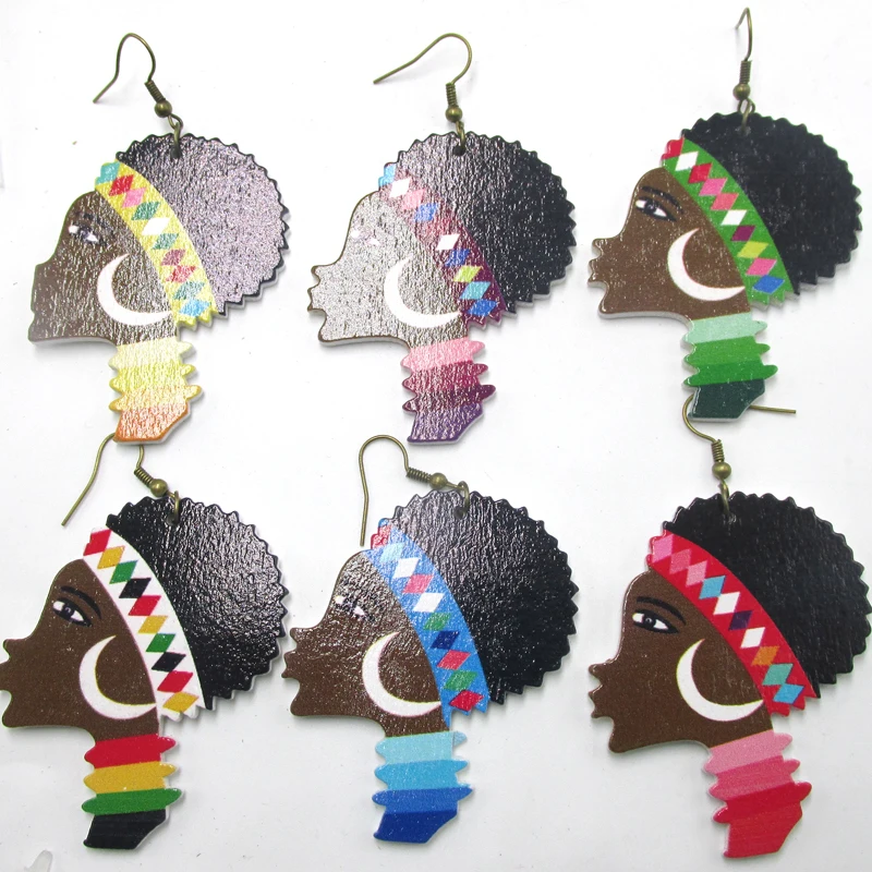 Бесплатная доставка! Африканские деревянные серьги для девочек|earrings free shipping|wooden
