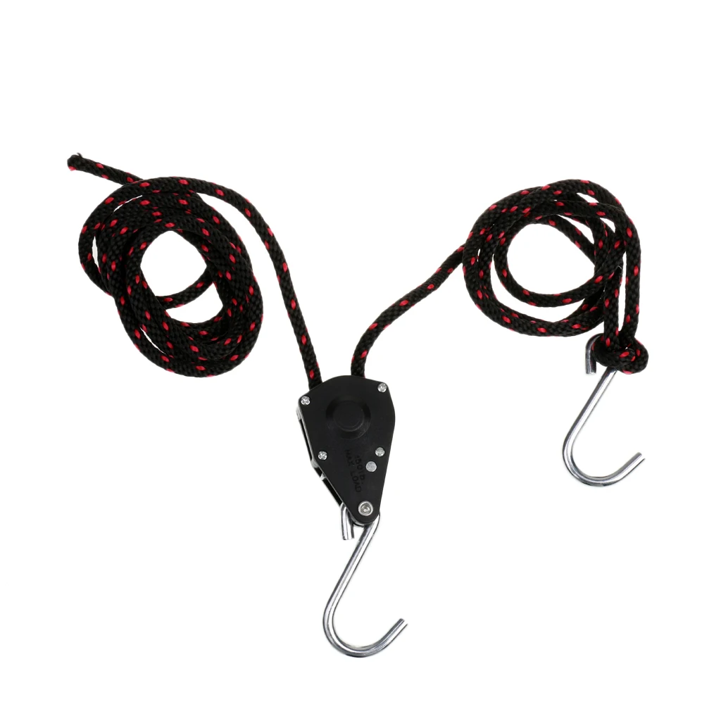 Marine Durable 6mm x 2.5m Kayak Rope Ratchet Tie Down with Hooks