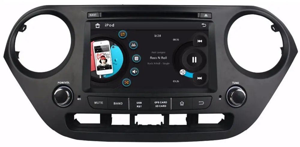 Clearance 7 inch in-dash Car DVD player with GPS(optional),Audio Radio stereo,USB/SD,AUX,BT/TV,car multimedia headunit for Hyundai I10 2