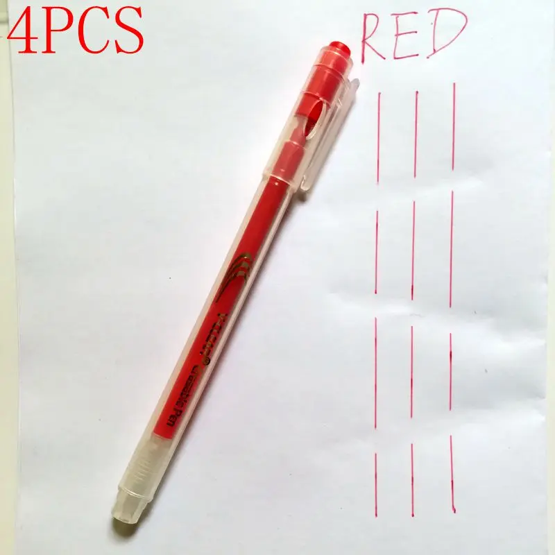 VCLEAR 0,7 мм 4 шт Kawaii ручка фрикционный стирающийся гелевая ручка Легко протирается от тепла Frixion стираемые чернила ручка, канцелярские принадлежности для офиса - Цвет: 4 pcs Red Pen