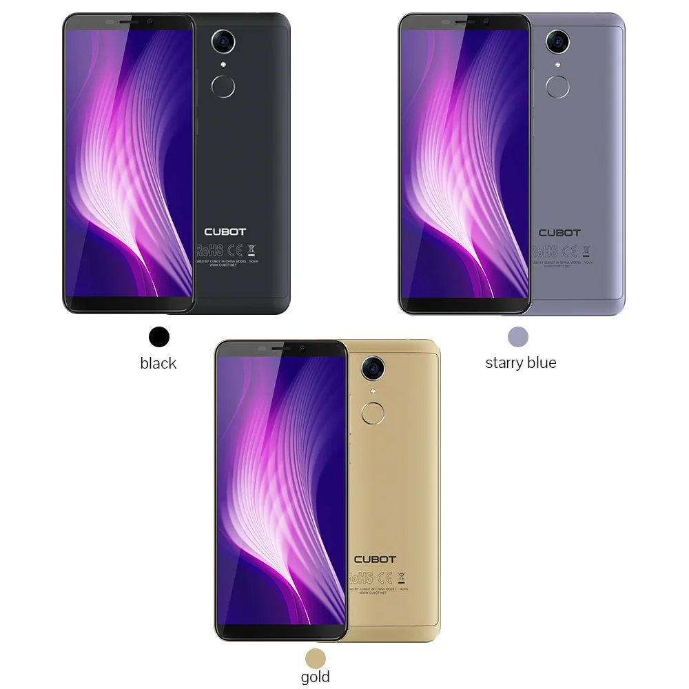 Cubot смартфон Nova две sim карты 4G LTE MT6739 четыре ядра 3 Гб + 16 ГБ мобильный телефон 5