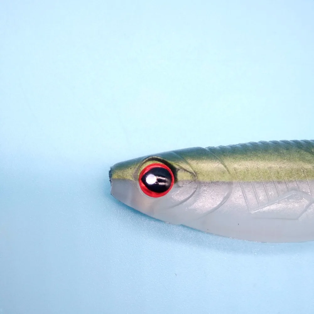 NOBEY 5485, 8 шт./лот, Мягкая приманка, 8 г/10 см, 6 цветов, 3D глаза, силиконовые приманки, искусственные мягкие приманки для купания рыбы, пластиковая приманка