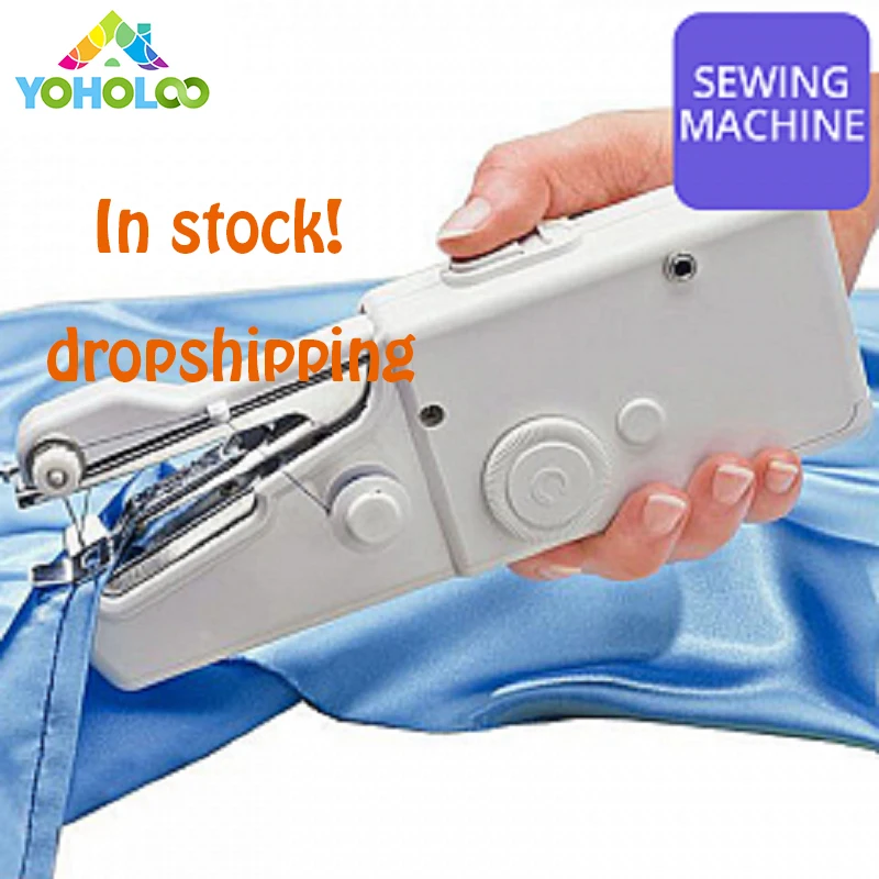

Portable Mini Handheld Sewing Machine Household Quick Sew Needlework Cordless Clothes Fabrics Electronic Machine Stitch Set