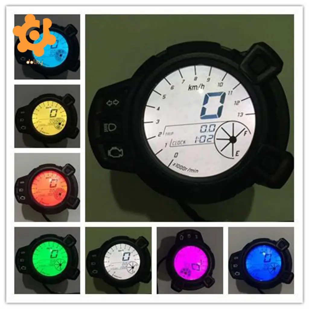 DC 12V мотоцикл lcd цифровой спидометр тахометр одометр датчик