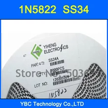 200 шт./лот SMD 1N5822 IN5822 40 В 3A SS34 Диод Шоттки