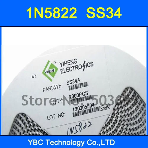 200 шт./лот SMD 1N5822 IN5822 40 В 3A SS34 Диод Шоттки|schottky diode|schottky contactschottky rectifier |