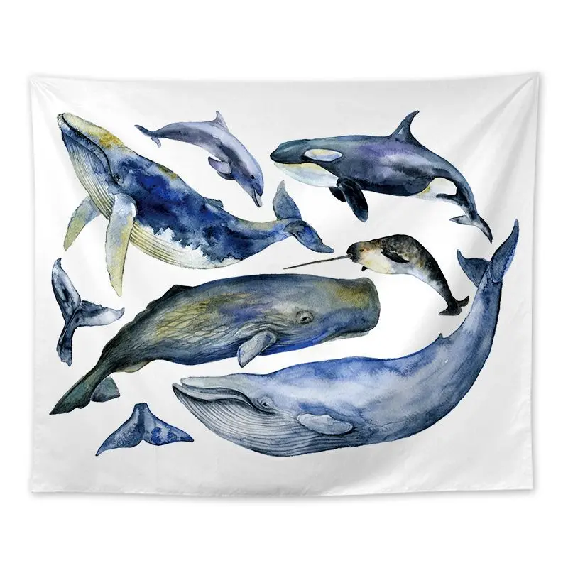New Creative Whale Print Wall Tapestry Girls Room Art Hanging Tapestry Bedroom Carpet Soft Multifunction Polyester Tapestry New Creative Whale Print Wall Tapestry Girls Room Art Hanging Tapestry Bedroom Carpet Soft Multifunction Polyester Tapestry