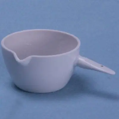 

125ml Ceramic Evaporating dish Round bottom with handle For Chemistry Laboratory