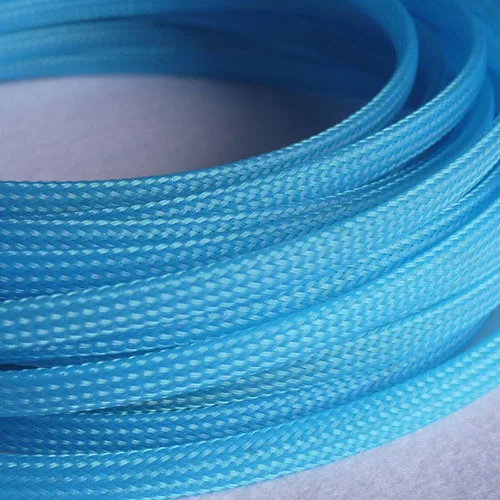5 м 4 мм Защитная обшивка Авто провод запряжение черный нейлоновый плетеный кабель оплетка - Цвет: UV blue