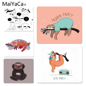 

MaiYaCa Personalized Cool Fashion Pajama Sloth Party Gamer Speed Mice Retail Small Rubber Mousepad Size for 180*220*2mm Mousepad