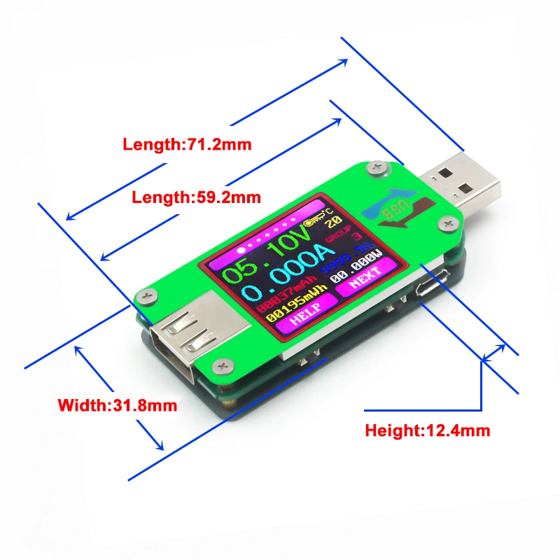 USB tester Bluetooth computer online DC Volt amp current voltage meter capacity monitor qc2.0 quick charger Power Bank detector